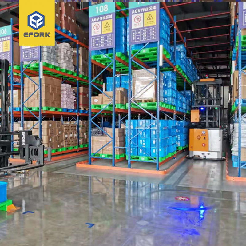 某大型上市纺织企业窄巷道三向叉AGV立体库系统案例